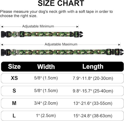 Adjustable Dog Collar with Patterns