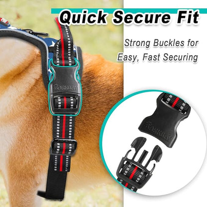 BARKBAY Dog Harness No Pull for Small Dogs - Adjustable, Reflective, Comfortable, No Choke, Heavy-Duty - Perfect for Outdoor Training, Walking, and Hiking - Strong & Durable - S & Star