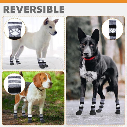 KOOLTAIL Anti Slip Dog Socks to Prevent Licking Paws for Hot/Clod Pavement