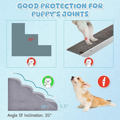 Dog Stairs Steps for High Bed 4 Steps 20")