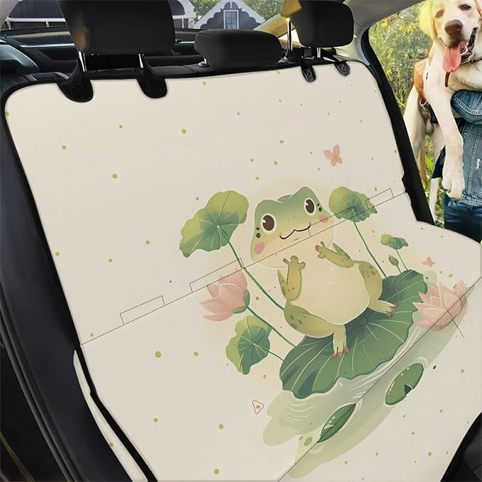 AFPANQZ Frog Dog Cat Seat Cover for Cars