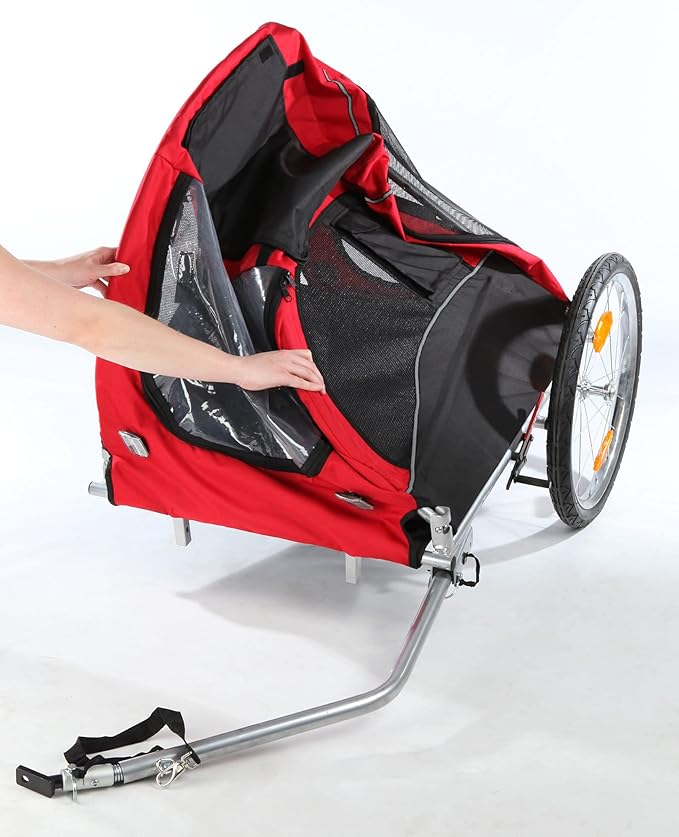 TRIXIE Convertible Dog Bike Trailer and Pet Stroller for Medium Dogs up to 66 lbs