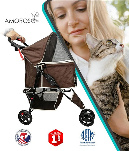 AmorosO Pet Stroller for Convenience and Mobility