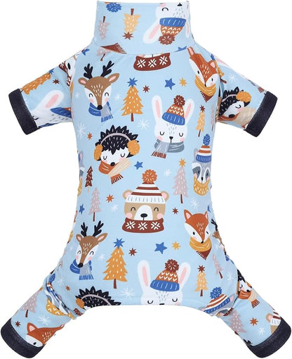 CuteBone Turtleneck Dog Pajamas Pet Clothes Thermal Dralon Onesie Cashmere High-Necked Puppy Pjs Coat GP10L