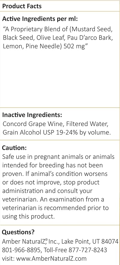 AMBER NATURALZ UTR Urinary Tract Herbal Supplement for Dogs, Cats, Birds, Guinea Pigs, and Rabbits | Pet Herbal Supplement for Bladder Support | 1 Fluid Ounce Glass Bottle | Manufactured in The USA