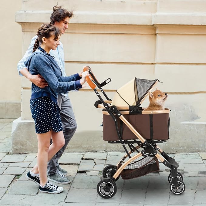 4 in 1 Folding Dog Stroller 4 Wheels