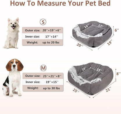MIXJOY Dog Beds for Large Medium Small Dogs (25 inches,