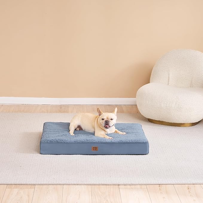EHEYCIGA Orthopedic Dog Beds for Large Dogs with Removable Washable Cover for Crate 35x23