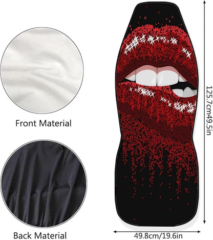 UNICEU Womens Red Sequined Bling Lips Car Seat 2 Automotive