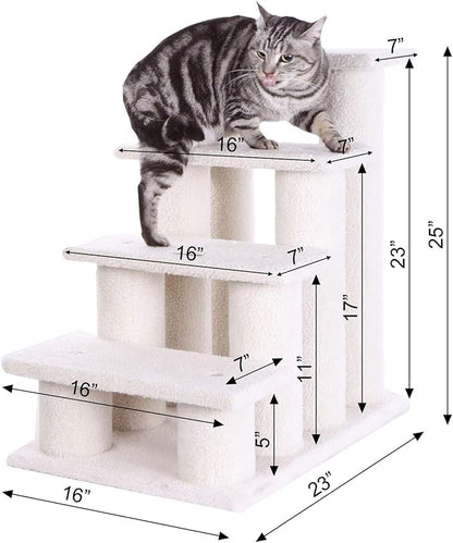 Armarkat Pet Steps 4-steps, B4001, 17"(W)x25"(D)x25"(H), each 7" Deep