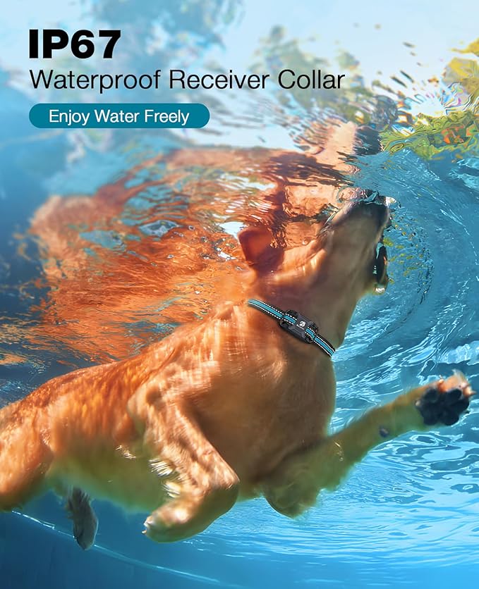 Bousnic Dog Shock Collar 3300Ft Training 5-120lbs Small (1-8), Shake(1-16), Shock(1-99) Modes