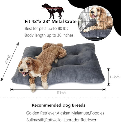 Dog Bed for Crate 42 inch for Large Dog Washable 42x28 fit