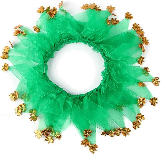 Elegant little tail 1PC Dog St Patrick's Day Costume - Dog Cat St Patrick's Day Collar Pet Collar Patterns Pet Tutu Collar Suit Pet Green Costume for Cats Small Medium Dogs