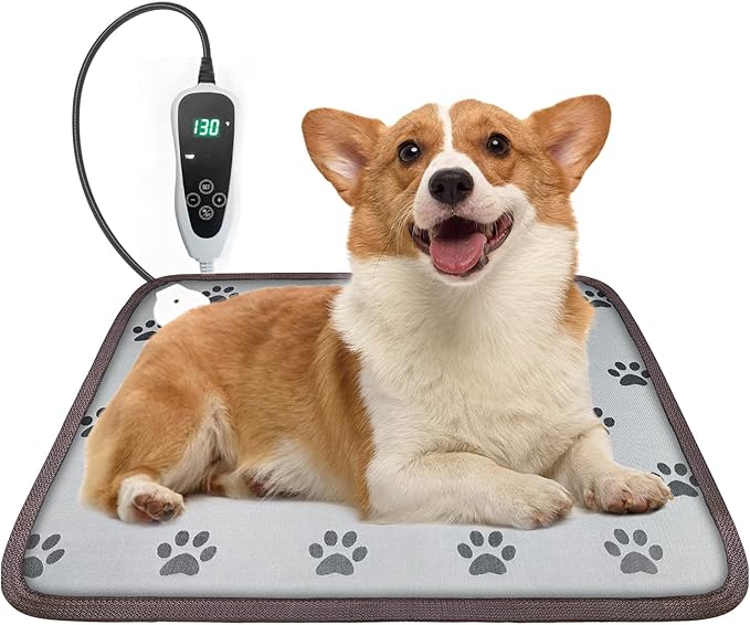 Cat Heating Pad 18x18 in Pet Heating Pad for Cats Waterproof Smart Thermostat Switch