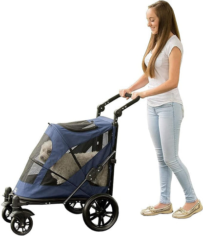 Pet Gear NO-Zip Pet Stroller with Dual Entry 1 Model, 4 Colors