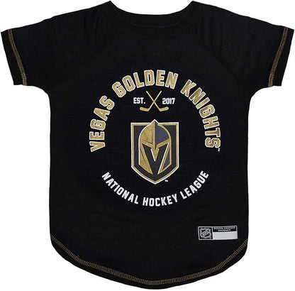 NHL Las Vegas Golden Knights Tee Shirt for Dogs & Cats, X-Small. - Are You A Hockey Fan? Let Your Pet Be An NHL Fan Too!