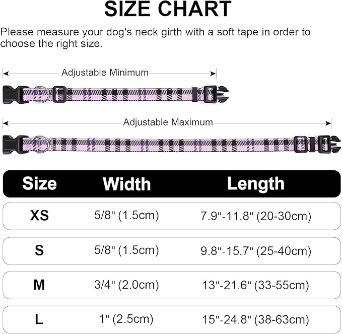 Adjustable Dog Collar with Patterns