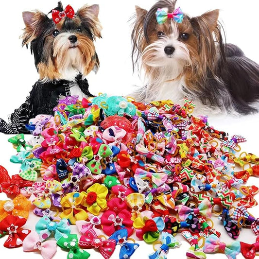 60pcs Dog Hair Bows 30 Beautiful