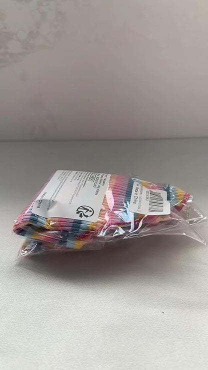 Small Medium Dog Clothes Rainbow Striped Dog Shirts Stretchable Long Sleeve Cat T-Shirt Pet Outfits for Chihuahua Yorkie Teddy (Pink Edge