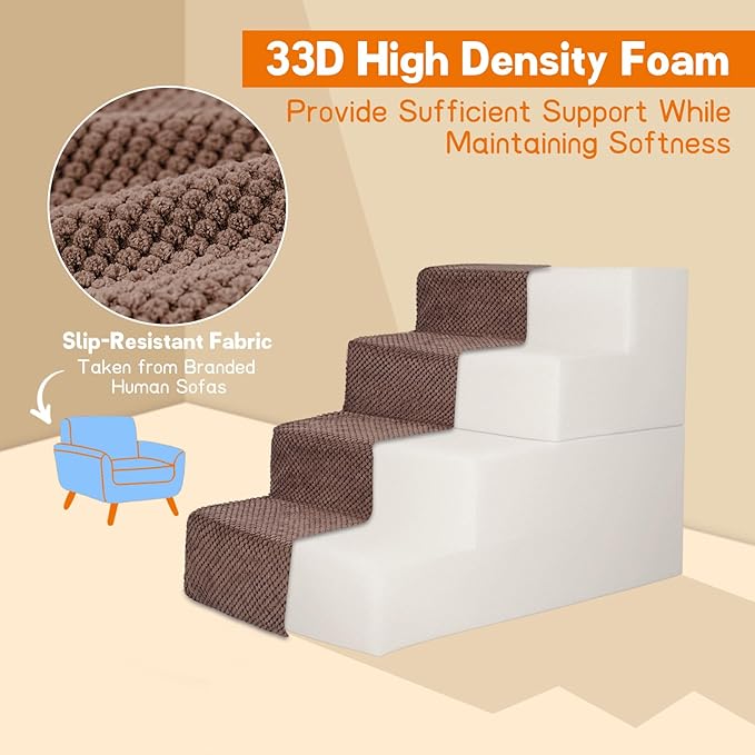 Supet Dog Stairs for Small Medium Large Dogs to Get on Bed