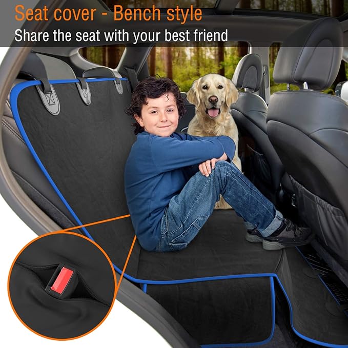 Active Pets Dog Car Seat Cover Car Seat Protector- Dog Seat Cover for Back Seat of SUVs