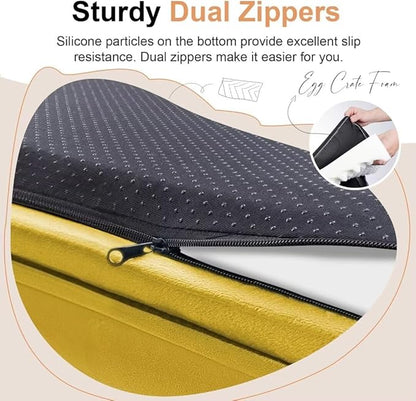 Large Dog Bed Orthopedic Washable: Beds Bolster XL Bed Big XLarge Dogs Egg Crate Foam Couch Sofa Waterproof with Removable Cover