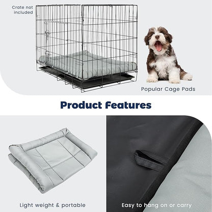 Miguel Oxford Ripstop Outdoor Waterproof Cat Bed for Metal Dog Crates Water-Resistant All Weather Pet Mat Durable Easy Wipe Clean Travel Indoor Outdoor Dog Cat Crate Bed 24inch