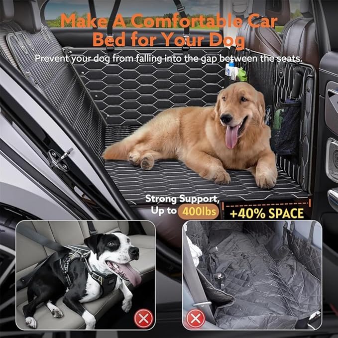 Ultimate Dog Car Seat Cover 400lbs& Waterproof,with 630D Oxford-Fabric-Ideal