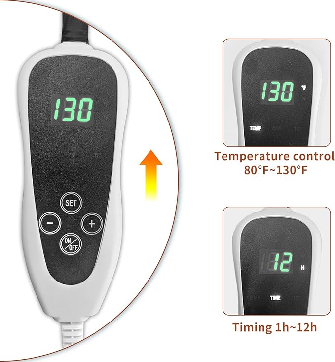 Pet Heating Pad 18x18 in Cat Heating Pads for Cats Waterproof Smart Thermostat Switch