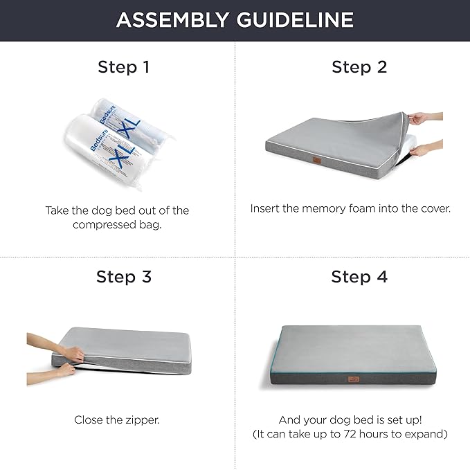 Bedsure Memory Foam Dog Bed for Extra Large Dogs