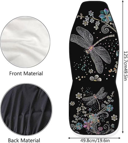 Floral Dragonfly Car Seat Covers Front Set