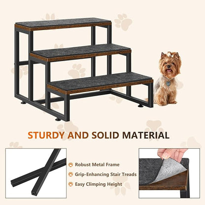 Dog Stairs for Small Dogs 3 Steps Pet Stairs Dog Stairs Steps for Couches High Beds 100lbs