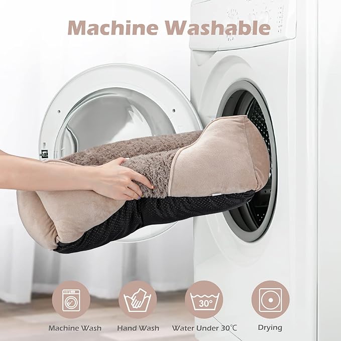 INVENHO Medium Dog Bed for Large Medium Small Dogs Rectangle Washable Dog Bed M(25"x21"x8")