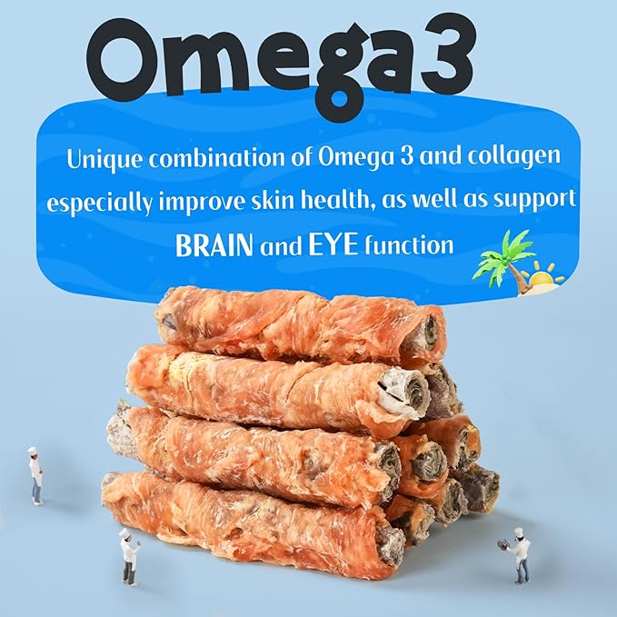 ASMPET Dog Treats Omega3 Rawhide (5 pcs,10.6