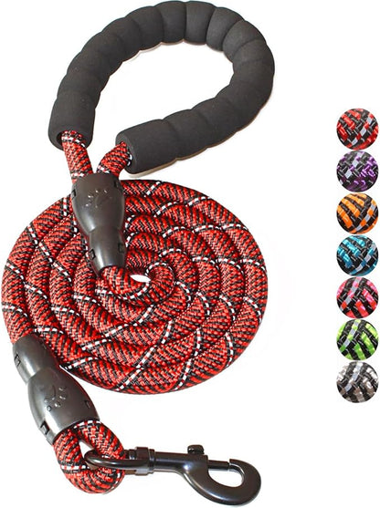 BAAPET 2/4/5/6 FT Dog Leash with Comfortable Padded Handle and Highly Reflective Threads for Small Medium and Large Dogs (5FT-1/2''