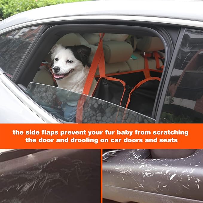 Dog Car Seat Cover with Snuffle Mat