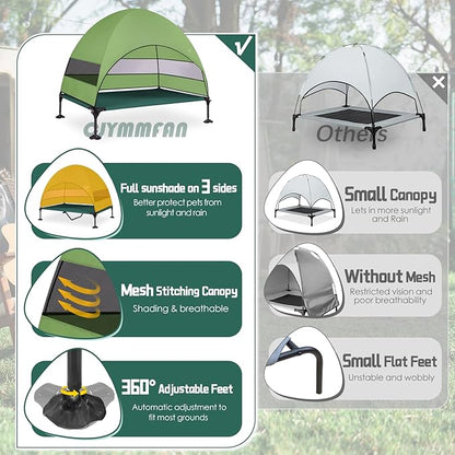 Elevated Dog Bed with 2024 Newest Canopy