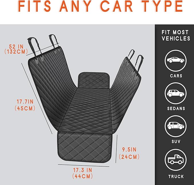 Dog Car Seat Cover for Back Seat