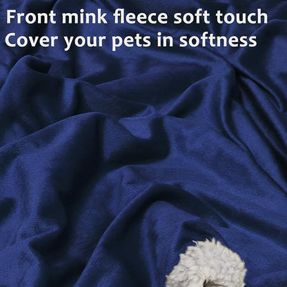 Puppy Blanket, Super Soft Sherpa Dog Blankets and Throws Cat Fleece Sleeping Mat for Pet Small Animals 45x30 Blue