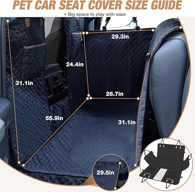 Lekereise Truck Dog Seat Cover Back Seat