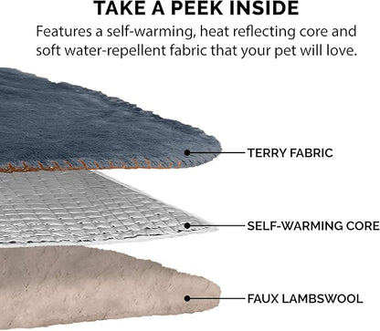 Furhaven Waterproof & Self-Warming Throw Blanket for Dogs & Indoor Cats
