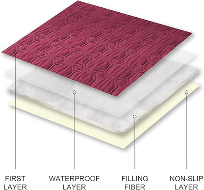 SYSLOON Waterproof Dog Bed Cover Sofa,Car,30"x53",Burgundy