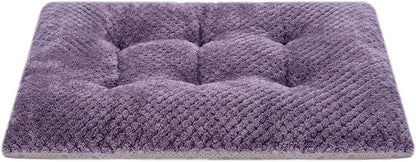 WONDER MIRACLE Fuzzy Deluxe Pet Beds, Super Plush Dog or Cat Beds Ideal for Dog Crates, Machine Wash & Dryer Friendly (15" x 23", S-Grape Purple)