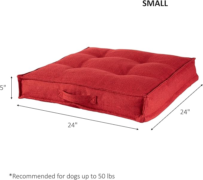 Happy Hounds Milo Square Tufted Pillow Dog Bed (24" x 24")