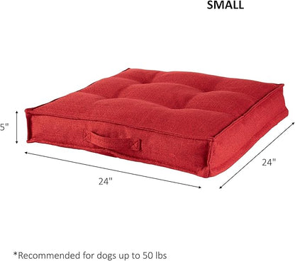 Happy Hounds Milo Square Tufted Pillow Dog Bed (24" x 24")
