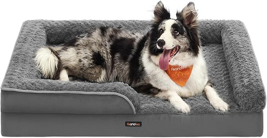 Feandrea Orthopaedic Dog Bed for Large Dogs 36 x 27 x 6.5 Inches, UPGW252G02