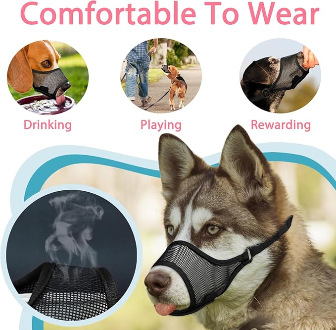 LUCKYPAW Dog Muzzle M(Snout:8.75"-9.5"))