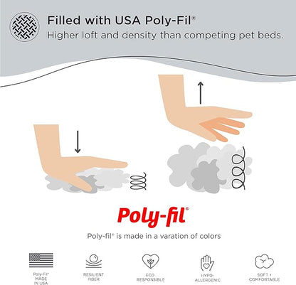 Best Friends by Sheri The Original Calming Donut Cat and Dog Bed in Shag Fur Gray 30"