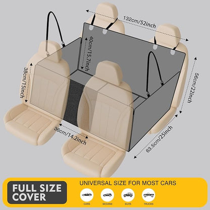 Car Dog Seat Cover Hard Bottom 500lbs Dog 1050D Heavy