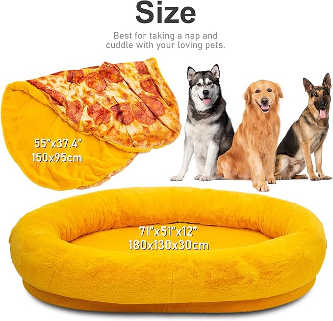 Giant Dog Bed for Human with Matching Blanket 71*51 XXXXXXL
